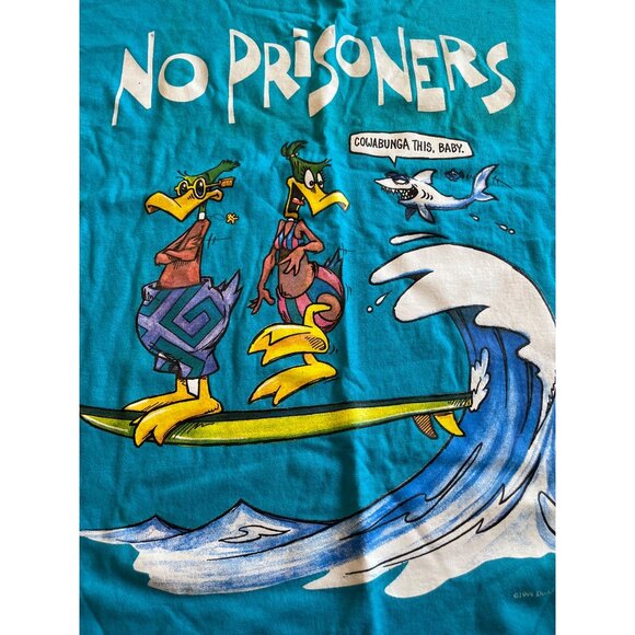 Duck Head No Prisoners vintage 1994 blue short sleeved tee shirt NWT size Large - Picture 3 of 9